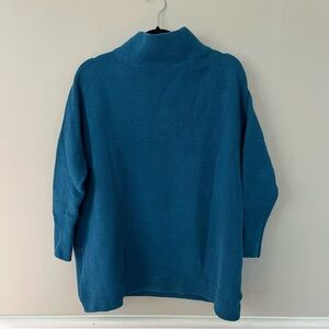 Free people OB432957 ottoman slouchy tunic electric blue oversized sweater XS